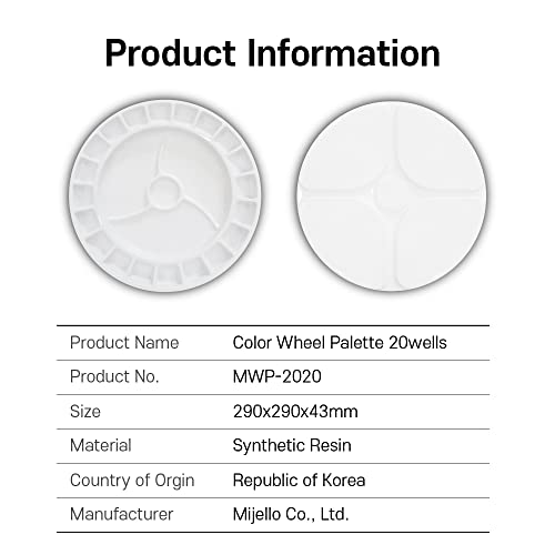 Mijello MWP-2020 20 Wells Water Color Color Wheel Palette