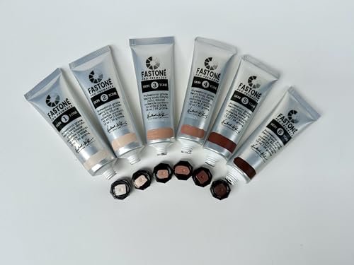 FASTONE Acrylic Skin Tone Paint Set - 6 Pack Pro Premades