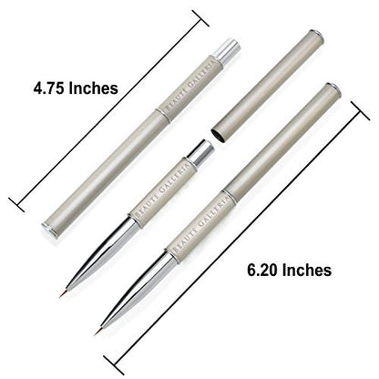 Beaute Galleria 1 Piece Kolinsky Sable Nail Art Liner Striping Brush, for Thin Fine Line Drawing, Detail Painting, Striping, Blending, One Stroke, Acrylic Nail Art Brush (Size: 000#) - size: Liner (5mm)
