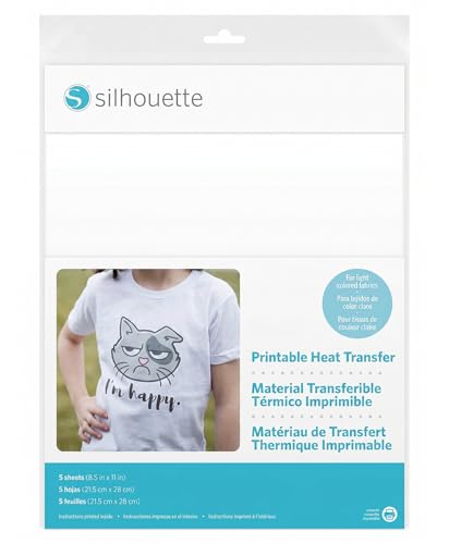 Silhouette Heat-Print-LT Printable Heat Transfer Material for Light Fabrics - size: 1