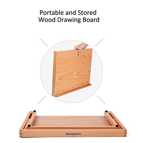 Falling in Art 5-Position Wood Drafting Table Easel Drawing and Sketching Board, 16 1/2 Inches by 12 1/8 Inches - style: 16 1/2 L * 12 1/8 W