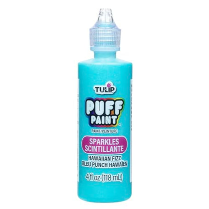 Tulip Puff Fabric Paint , Permanent Craft Paint for Clothes, DIY Projects, Notoxic, 4 fl oz, Sparkles Hawaiian Fizz - color: SPARKLES HAWAIIAN FIZZ, size: 4 Fl Oz (Pack of 1)