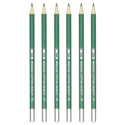 PATIKIL Watercolor Pencil, 6Pcs Water Soluble Pencils for Blending, Coloring, Sketch Drawing, Painting, Bright Green - color: Bright Green