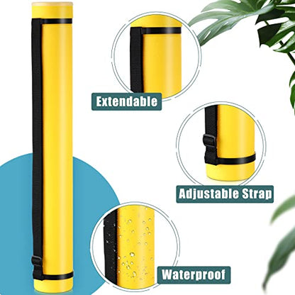 3 Pcs Extendable Poster Tubes Plastic Poster Document Storage Tube with Carrying Strap 24-40 Inch Expanding Blueprint Holder Telescoping Tube with Cap Waterproof Art Poster Tubes (Yellow, Blue, Black) - color: Yellow, Blue, Black