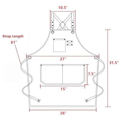 AFUN Chef Aprons for Women Men with Oversized Pockets, 12-Ounce Cotton Canvas Cross Back Water Repellent Apron (Cream) - color: Cream