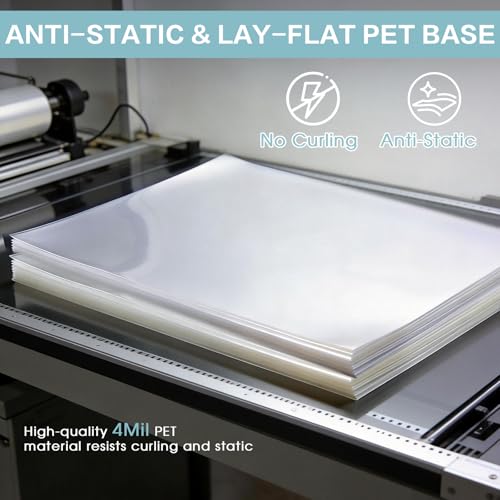 Waterproof Inkjet Transparency Film 13 x 19 Inch, 4 Mil 150 Sheets Professional Grade Printable Transparency Film for Silk Screen Printing, Overhead Projector, Crafts - size: 13''x19'', 4 mil, style: 150 Sheets