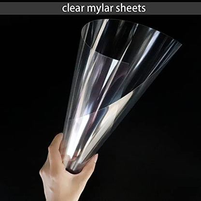 24 Pack 4 Mil Clear Mylar Stencil Sheets, 12" x 12" Blank Reusable Plastic Template Sheets for Cricut, Laser Cutting, Gyro-Cut Tool Template Material - size: 4mil