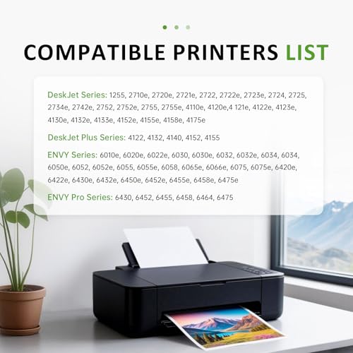 67XL Black Ink Cartridge Replacement Compatible with HP 67 XL, Works with DeskJet 2700e 2755e 4155e 4255e and Envy 6000 6055e 6455e Printers (2 Black) - size: 67XL 2 K