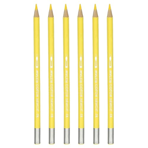 PATIKIL Watercolor Pencil, 6Pcs Water Soluble Pencils for Blending, Coloring, Sketch Drawing, Painting, Light Yellow - color: Light Yellow