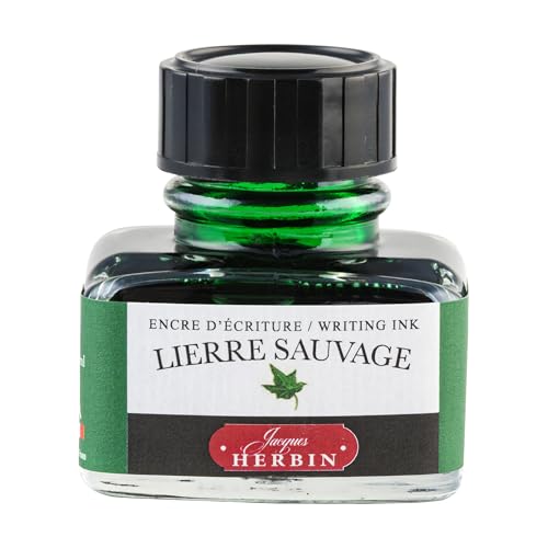 J. Herbin Fountn Pen Ink 30Ml Lierre Sauvage - color: Green, size: 1 fl oz