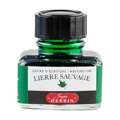 J. Herbin Fountn Pen Ink 30Ml Lierre Sauvage - color: Green, size: 1 fl oz