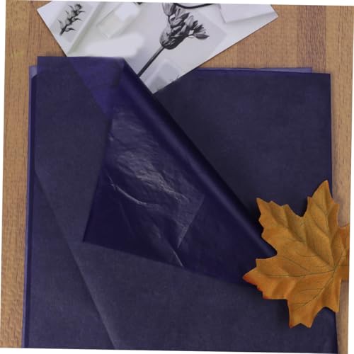 Uonlytech 100Pcs Blue Graphite Carbon Transfer Paper for Tracing Drawing Paper Canvas and More for Crafts and Design Projects