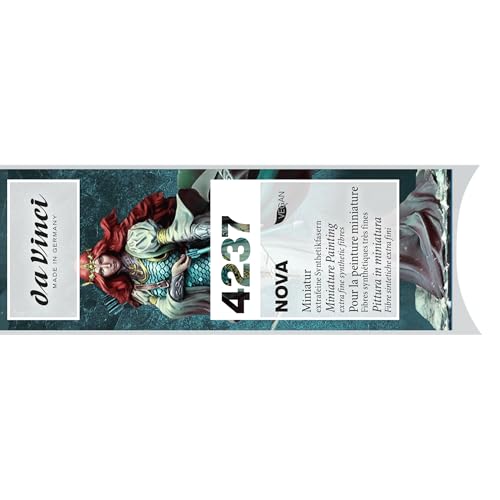 da Vinci Watercolor Series 4237-5 Brush Miniature Set - Nova Synthetics Multi-Media Mini Rounds - Contains Series 1570 Sizes 10/0, 5/0, 3/0, 0, & 2 - Made in Germany - style: Nova Mini Round Set 1