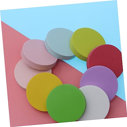 Uonlytech 10-Piece Rubber Carving Blocks Set for DIY Crafts 1x5cm Round Stamp Carving Blocks for Scrapbooking and Postcards for Artists Random Color
