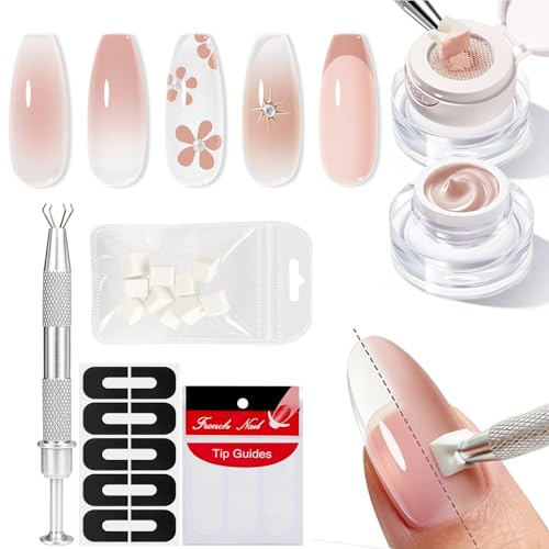 modelones Pat Paint Gel Nail Polish, 1 Jar Soak Off UV Patting Gel Polish Pigmented Colors for Ombre & Gradient & Blush Blooming & French Tip Nail Art, Nude - color: Z-1Pc Nude