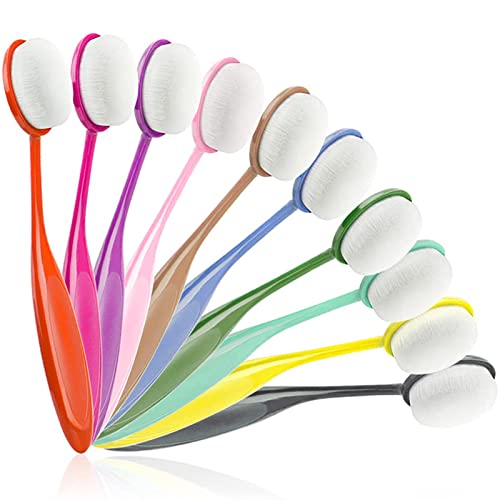 Yoseng 10 Pack Ink Blending Brushes for Paper Crafts | Color-Coded Handles,Stencil Blender Craft Brushes,Soft Bristle Blending Tools for Card Making & Background Drawing - color: 10 Color
