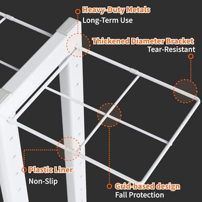 Paint Drying Rack, 50-Tier Heavy-Duty Steel Painting Drying Rack for Cabinet Doors, Locking Casters, 25 lbs Per Shelf, Space-Saving Design for Paint Shops & Woodworking