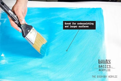Liquitex Basics Acrylic Paint Set, 3 x 118ml (4-oz.) Tube Paint Set, Two White & One Black