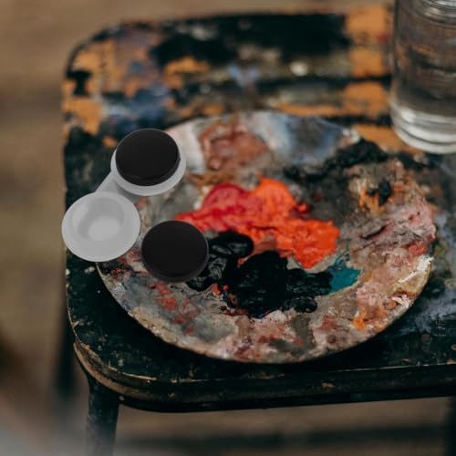 Double Palette Cup with Lid for Oil Painting 4.33X2.08X0.78In Portable Paint Mixing Palette and Brush Washer Professional Artist Supplies