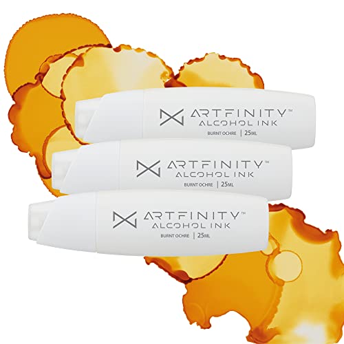 Artfinity Alcohol Inks 3 Pack - Vibrant, Professional, Dye-Based Alcohol Inks for Artfinity Alcohol Markers, Artists, Drawing, & More! - Burnt Ochre YR4-3 - color: Burnt Ochre Yr4-3