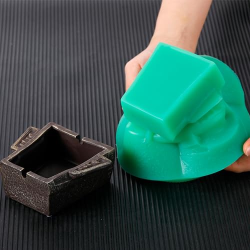 BBDINO Silicone Mold Making Kit, Super Elastic Liquid Silicon for Mold Making, N.W. 21.2 oz, 1:1 by Volume, Jade Green, Ideal for Casting Silicone Molds for Resin/Plaster/Wax/Jewelry etc. | 1:1 Mixing Self Degassing 3h Fast Cure Platinum Silicone Ideal fo