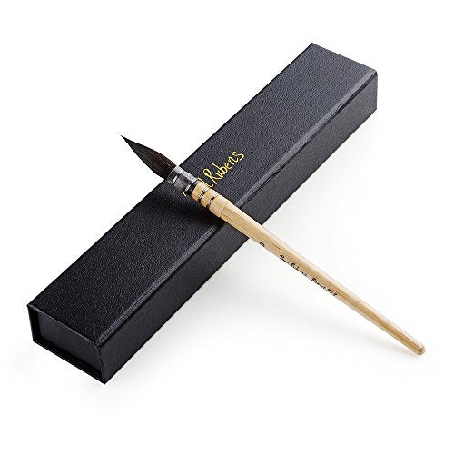 Paul Rubens Professional Watercolor Paint Brush, Size 6 Wash/Mop Round Squirrel Hair Paint Brush for Art Painting, Fine Detailing, Watercolor, Acrylic, Gouache, Oil - size: Size 6