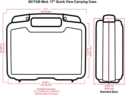 ArtBin 17 inch 8017AB Quick View Carrying Case, Portable Art & Craft Organizer with Handle, 1 Plastic Storage Case - 17" Standard Base Open Core - size: 17 inch - Standard