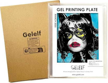 GELELF Large Size Gel Plate Upgraded Gel Printing Plate 18" x 24" - Non-Aging & Bubble-Free Reusable Gel Plates for Monoprinting, Card Making, Scrapbooking, Journaling, Home Decor - size: 18" x 24" | 45.7 x 60.9 cm