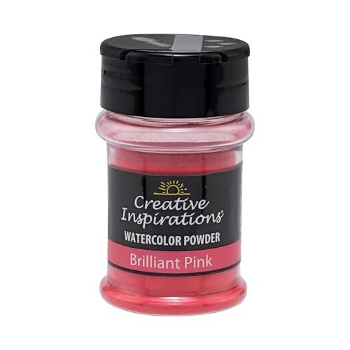 Creative Inspirations Powder Watercolor Paint - 38g Shaker Bottle, Brilliant Pink - Dye-Based Water-Soluble Crystalline Pigments - Non-Toxic, Perfect for Abstract and Spontaneous Effects - color: Brilliant Pink, style: Pack of 1