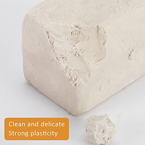 Natural Air Dry Clay- Self-Hardening Modeling Pottery Clay for Beginners Advanced Adults Sculpting Holiday Gifts for 3+ Years Kids (White, 5.5lb)