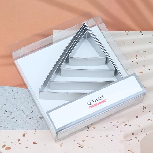Equilateral Triangle Cookie Cutter Set Large - 5 Inch, 4 Inch, 3 Inch, 2 Inch - Geometric Frame Plaque Cookie Cutters Shapes Molds - Stainless Steel - color: Triangle