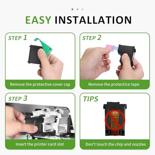 67XL Black Ink Cartridge Replacement Compatible with HP 67 XL, Works with DeskJet 2700e 2755e 4155e 4255e and Envy 6000 6055e 6455e Printers (2 Black) - size: 67XL 2 K