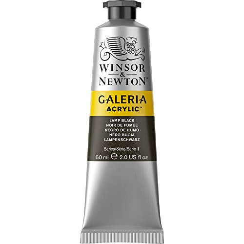 Winsor & Newton Galeria Acrylic Color, 60ml (2-oz) Tube, Lamp Black - color: Lamp Black, style: 2-oz Tube