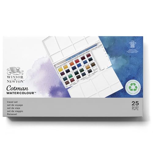 Winsor & Newton Cotman Watercolor Paint Set, Studio Set, 24 Half Pans - style: 24 Half Pan Studio Set