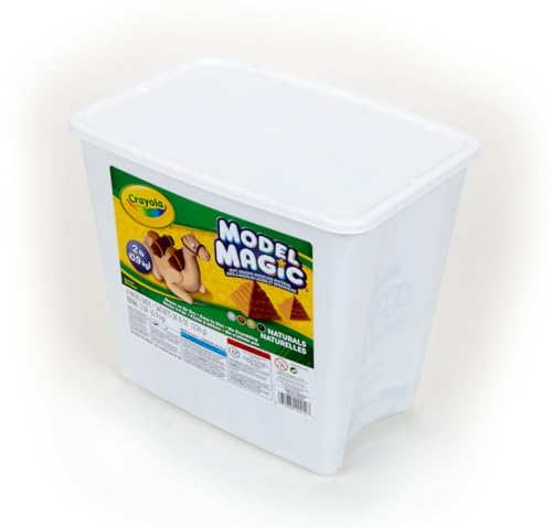 Crayola Model Magic Naturals, 4 Packs (8oz ea), Bulk Modeling Clay Alternative, Craft Supplies for Classrooms, 2 lb. Bucket - color: Natural