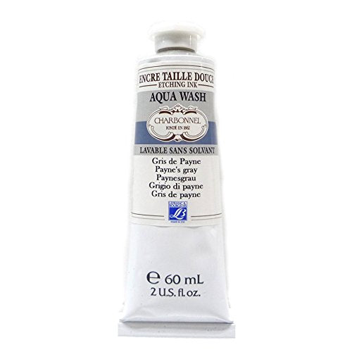 Charbonnel Aqua Wash Etching Ink, 60ml Tube, S1, Payne's Gray 261 - color: Payne's Gray, size: 2 fl oz