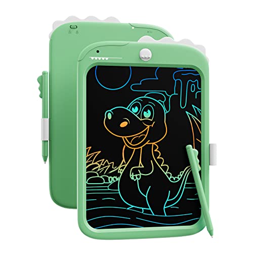 TEKFUN LCD Writing Tablet for Kids, Doodle Board Dinosaur Toys, Travel Essentials Toys for 3 4 5 6 Year Old Boys Girls, Easter Birthday Christmas Gift (10inch Green) - color: Green, size: 10in
