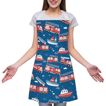 Cooking Apron for Adults with Pockets, Waterproof Oil Resistant Bib for Kitchen Restaurant BBQ Baking - color: Style (328)