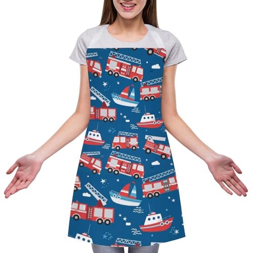 Cooking Apron for Adults with Pockets, Waterproof Oil Resistant Bib for Kitchen Restaurant BBQ Baking - color: Style (328)
