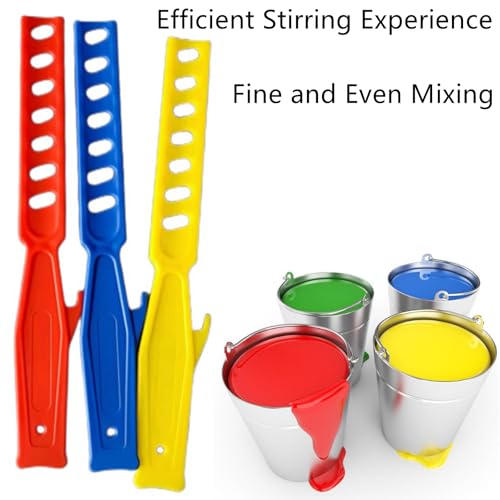 Paint Stir Stick, 2 Pcs Plastic Paint Sticks Stirring Stick Stirring Stick for Mixing Paint, Portable Paint Stirring Stick Stirring Stick Tool Oil Paint Household Blender for DIY Craft Sticks