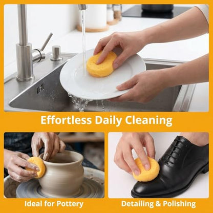 Round Pottery Sponges for Clay 12 Pack Round Pottery Sponges 2.8 Inch Durable Synthetic for Clay Sculpting Wheel Throwing and Painting Highly Absorbent for Ceramics Crafts Cleaning