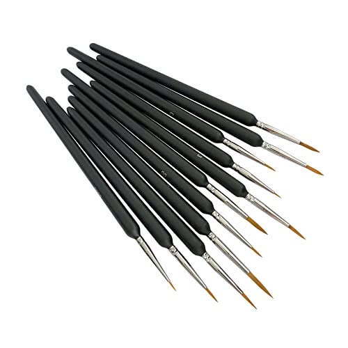 11 Pack Soft-Bristled Detail Outlining Brushes, Miniature Detail Paint Brushes Kits, Fine Detailing Art Paint Brushes