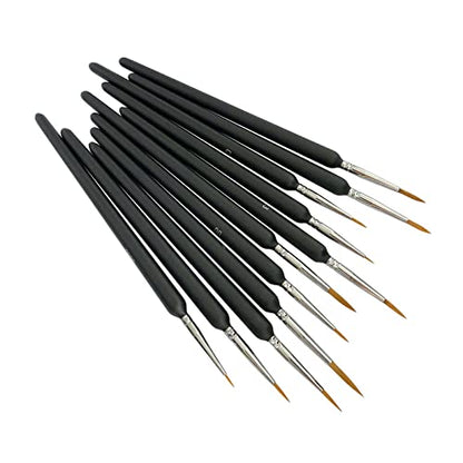 11 Pack Soft-Bristled Detail Outlining Brushes, Miniature Detail Paint Brushes Kits, Fine Detailing Art Paint Brushes