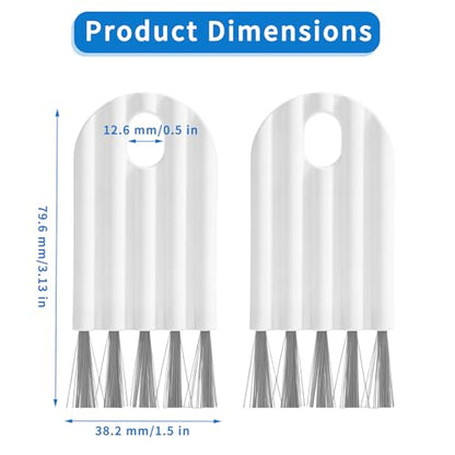 2PCS Flexible Gap Brush Multi-Use Crevice Cleaning Tool Keyboard, Dishwasher Air Gap Cleaning Tool for Cup Lids, Bottle Cap Grooves, Cushion Combs & Tight Spaces, White