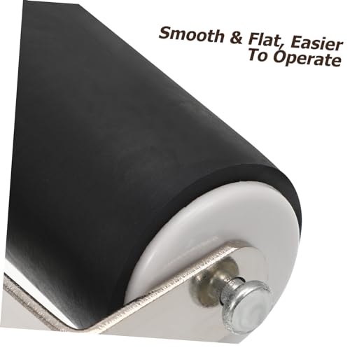 HOMSFOU 10cm Rubber Ink Roller Set for Printmaking Scrapbooking Stamping Craft Projects Heavy Metal Frame for Longevity