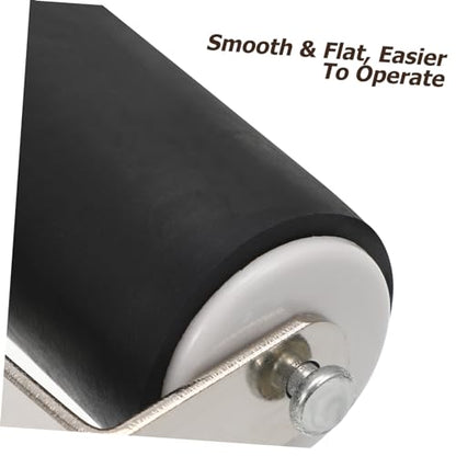 HOMSFOU 10cm Rubber Ink Roller Set for Printmaking Scrapbooking Stamping Craft Projects Heavy Metal Frame for Longevity