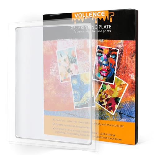 Vollence 5" X 7" Gel Monoprinting Plate Reusable Art Plate for Press Texture Printing Painting - size: 5" x 7"