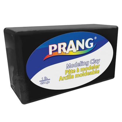 Prang Modeling Clay, Black, 1 lb. Block | Pliable, Non-Hardening, Non-Staining, Easy Clean-Up, Perfect for Preschool and Elementary Aged Children - color: Black, size: 1 lb