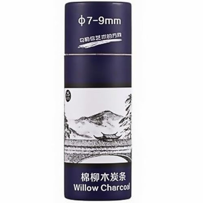 25pcs Willow Sketch Charcoal Sticks 7-9mm Drawing Supplies for Artists and Beginners, Natural Vine Charcoal Bars for Sketching, Shading, and Fine Art Drawing