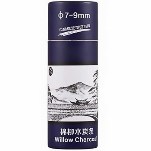 25pcs Willow Sketch Charcoal Sticks 7-9mm Drawing Supplies for Artists and Beginners, Natural Vine Charcoal Bars for Sketching, Shading, and Fine Art Drawing